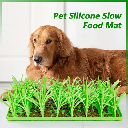 Edible Grade Green Grass Silicone Slow Food Mat