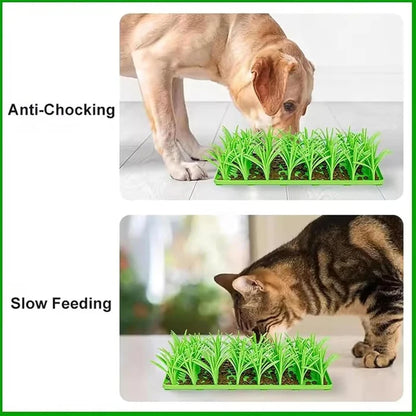 Edible Grade Green Grass Silicone Slow Food Mat