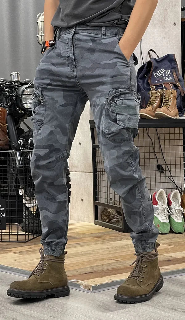 Men's Distressed Slim Biker Jeans