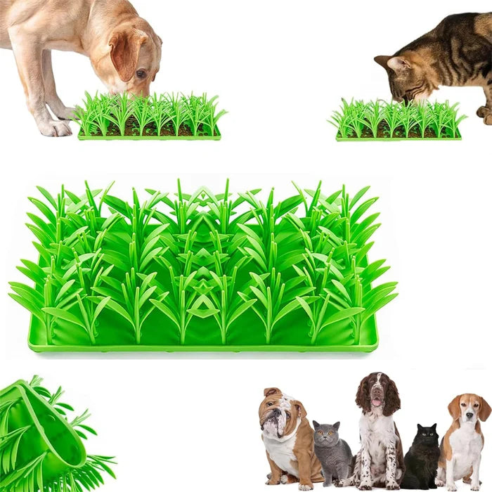 Edible Grade Green Grass Silicone Slow Food Mat