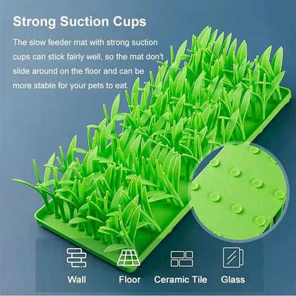 Edible Grade Green Grass Silicone Slow Food Mat