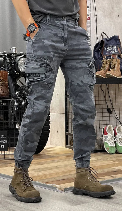 Men's Distressed Slim Biker Jeans